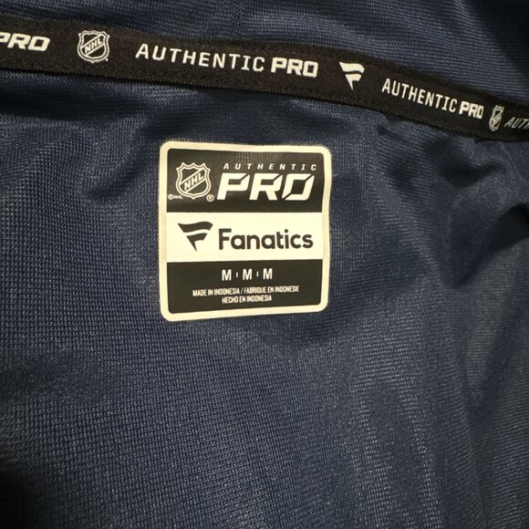 Fanatics Edmonton Oilers Hooded Jacket Blue Reflective Authentic Pro Hockey M - Picture 4 of 7